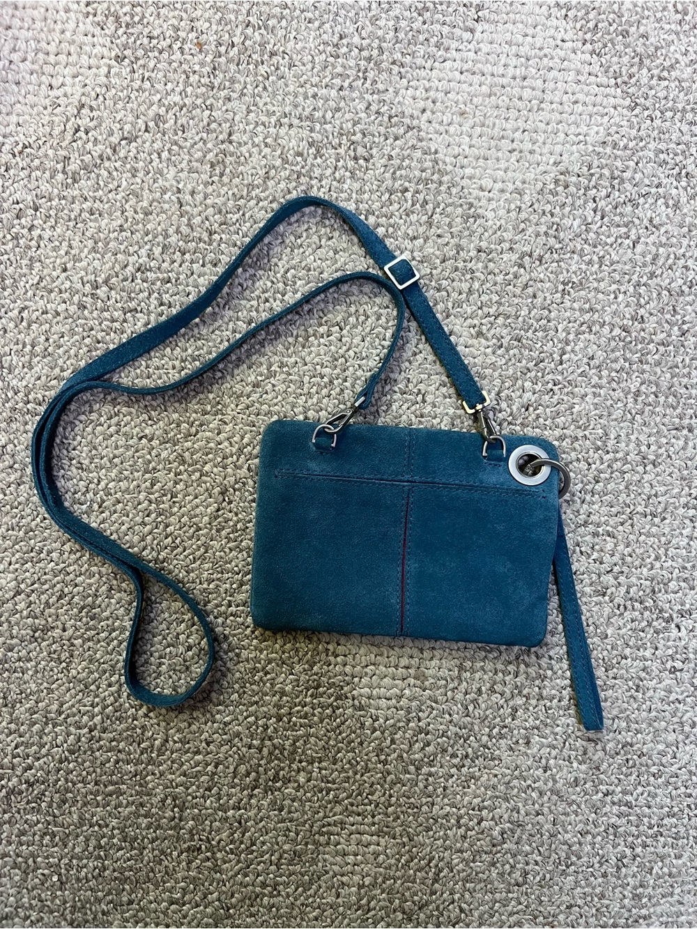 Hammitt Small Nash Blue Suede Wristlet/crossbody - Picture 8 of 8